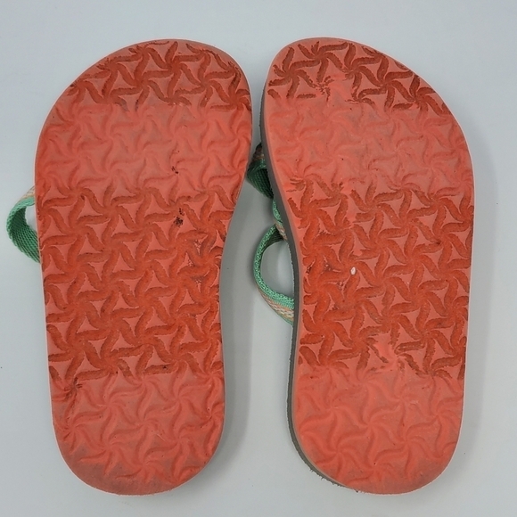 TEVA FLIP FLOP THONG SANDALS MINT GREEN WOVEN FABRIC YOUTH CHILDREN SIZE 11 - Picture 9 of 10
